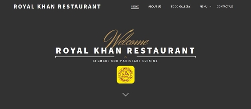 Royal Khan Restautant website
